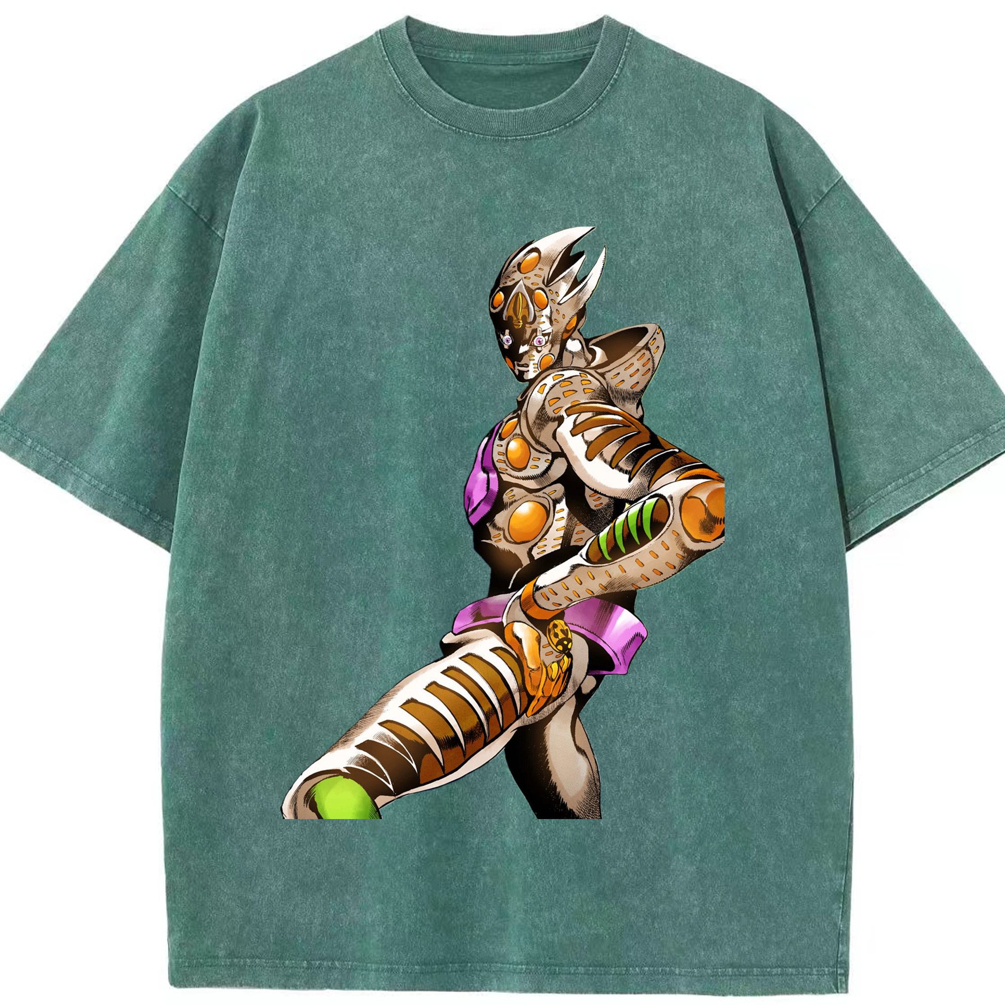 （画像用） ジョジョの奇妙な冒険 ジョルノ?ジョバァーナ JoJo's Bizarre Adventure Giorno Giovanna 綿100% ヴィンテージ風 半袖Tシャツ（フロントプリント）